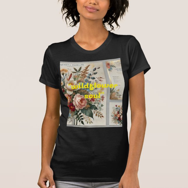 🌿 Alma de Flor Selvagem - Camisa Botânica Boho Fl (Frente)