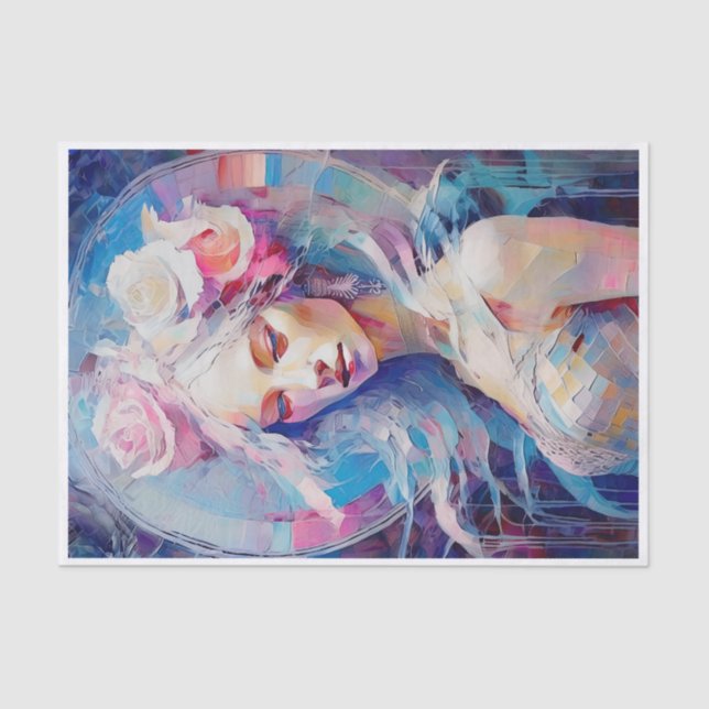 Alma de um Anjo, Colagem de Papel Pastel (Frente )