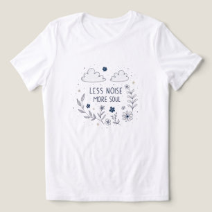 Alma Floral Caprichosa Citação Arte de Linha