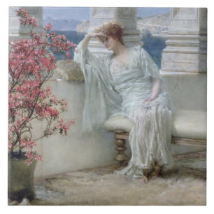 Alma-Tadema seus olhos é com seus pensamentos?