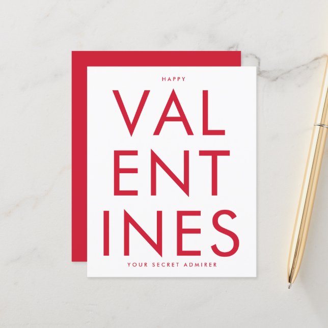 Almirante secreto RED WHITE FUN HEART personalizad (Frente/Verso In Situ)