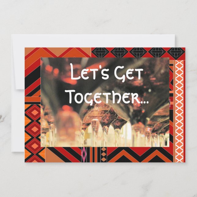 Almoçar reunir convite (Frente)