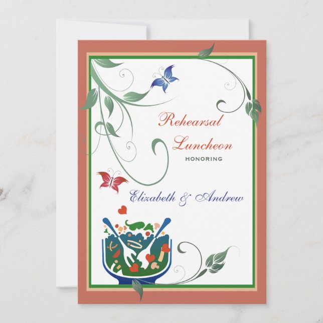 Almoço Casual - Convite para Almoço de Ensaios (Frente)