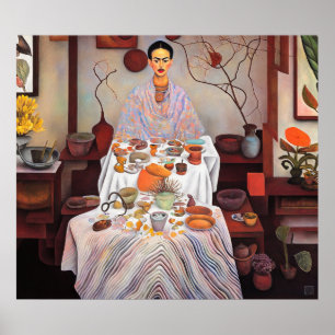 Almoço com Frida - Impressão de Arte Canvas