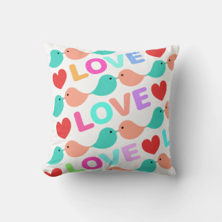 Almofada キュートなラブバード LOVE&CUTE 白色 Cute lovebirds.