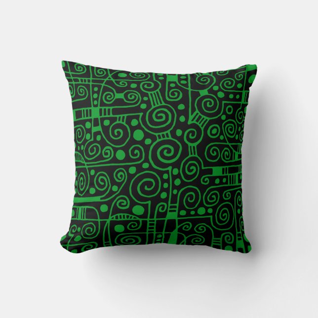 Almofada 040512 - Grass Green on Black (Verde Grass em pret (Frente)