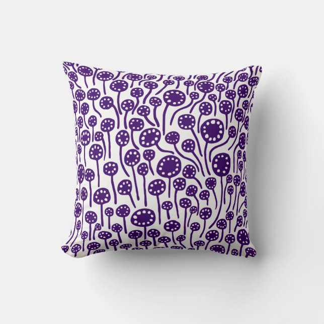 Almofada 090512 - Deep Purple on White (Roxo profundo em br (Frente)
