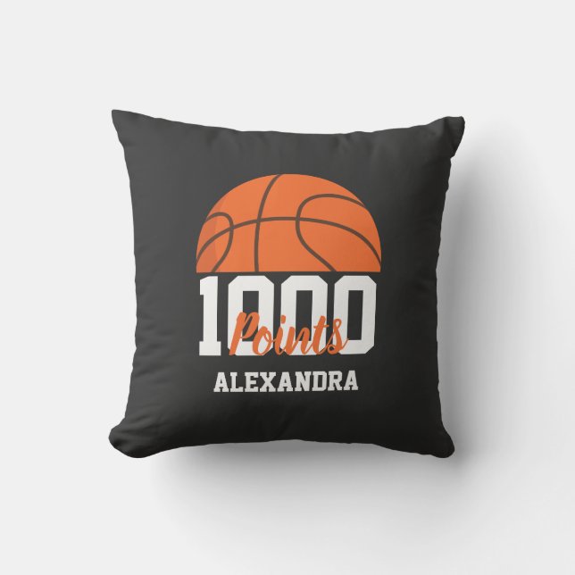Almofada 1000 Career Points Scorer Basketball Player Team (Frente)