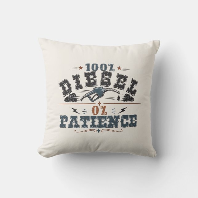 Almofada 100% Diesel 0% Patience Vintage Graphic (Frente)