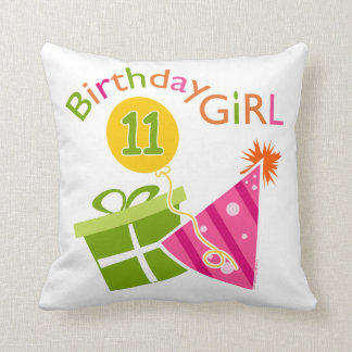 Almofada 11 de aniversário - Rapariga de aniversário