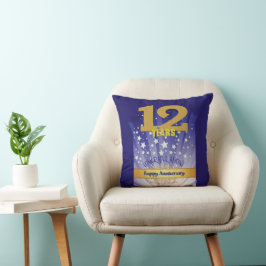 Almofada 12 Anos NOME PERSONALIZADO Número Grande de Aniver