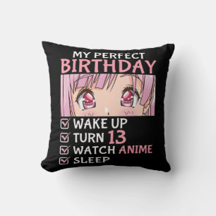 Almofada 13 Birthday Assiste Anime De 13 Anos