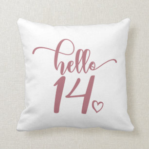 Almofada 14 Birthday Women Hello 14 Cute 14 Anos