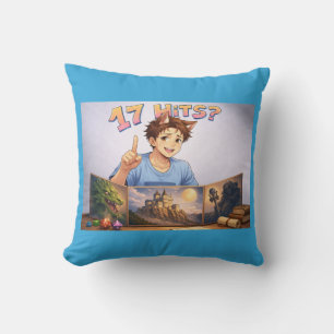 Almofada 17 HITS? Funny RPG Anime T-Shirt   Dungeon Master 