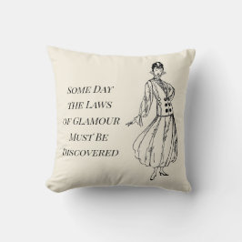 Almofada 1916 Vintage Fashion Plate Mulher negra e branca