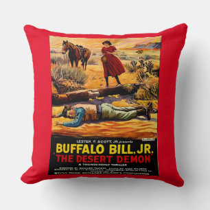 Almofada 1925 Buffalo Bill Jr. - poster de filme do Desert