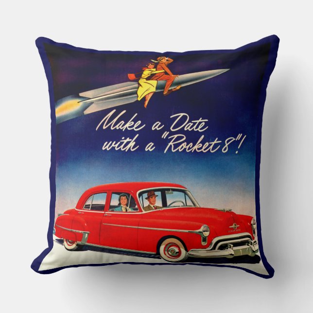 Almofada 1950 Faça um encontro com Rocket 8 (Frente)