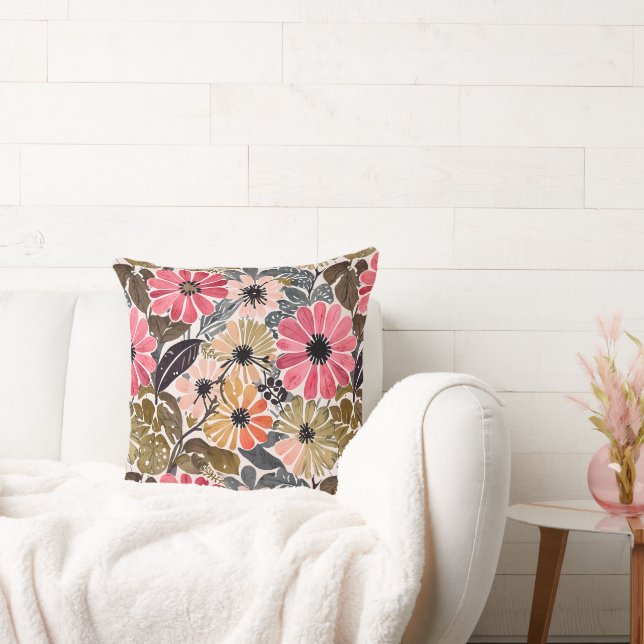Almofada 1950 Vintage Repro Floral (Sofá)
