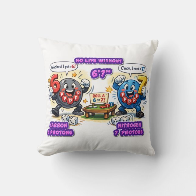 Almofada 1,98 m Elementos Químicos Vitais para a Sobrevivên (Frente)