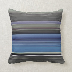 Almofada #1 abstrato: Azul e cinza