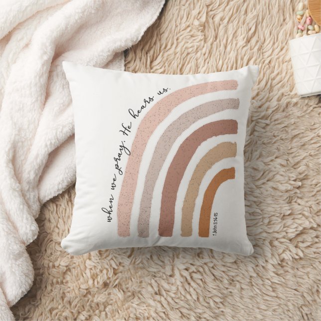 Almofada 1 John 5:15 - Boho Rainbow (Cobertor)