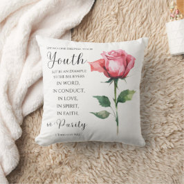 Almofada 1 Timothy 4:12 - Bíblia Juvenil Verse Flor