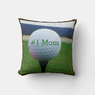 Almofada #1Mamãe Golfer Nome bola de golfe branca