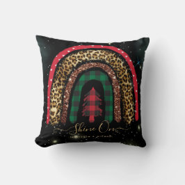 Almofada 2021 - Glama Dourado do Arco-Íris de Natal Persona