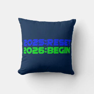 Almofada 2025:RESET/2026:BEGIN Pillow