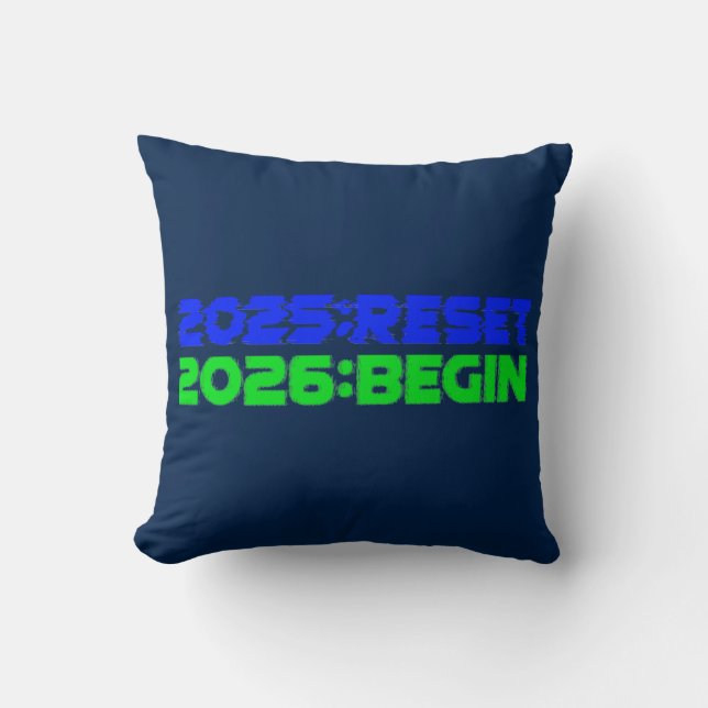 Almofada 2025:RESET/2026:BEGIN Pillow (Frente)