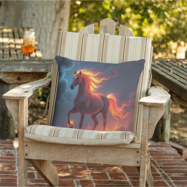 Almofada „2026 – Das Jahr des Feuerpferds“ (Cadeira)