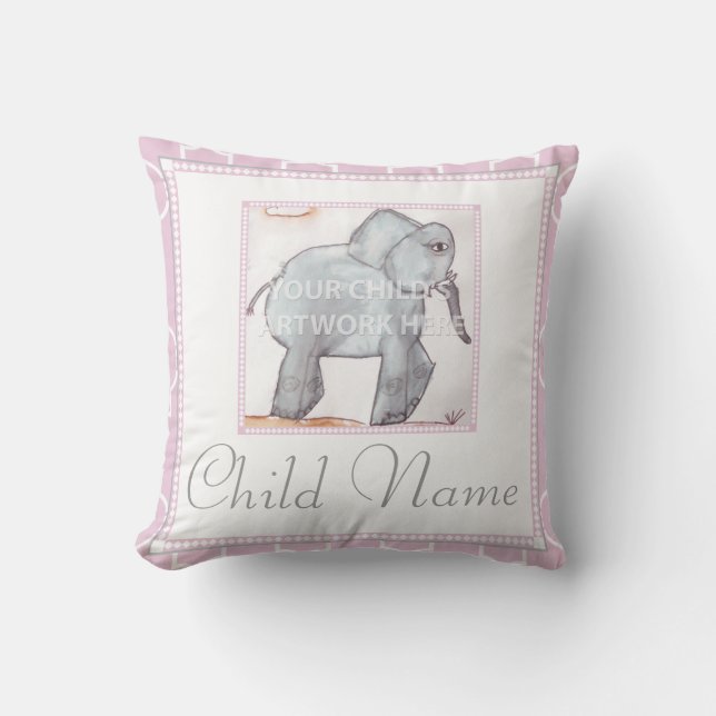 Almofada 20" x 20" travesseiro cor-de-rosa $59,95 da (Frente)