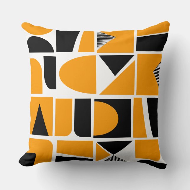Almofada 230616 - Yellow Orange and Black (Laranja e Preto  (Frente)