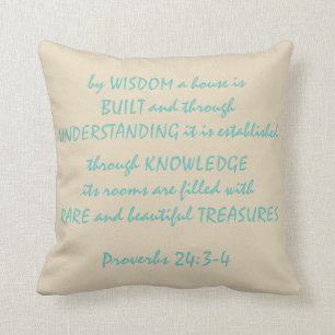Almofada 24:3 dos provérbio - travesseiro decorativo 16" d