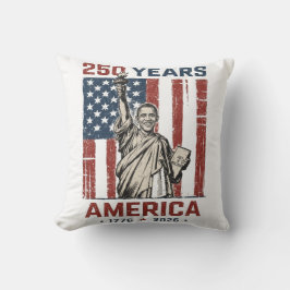 Almofada 250º Estátua da Liberdade América Obama Faixa Patr