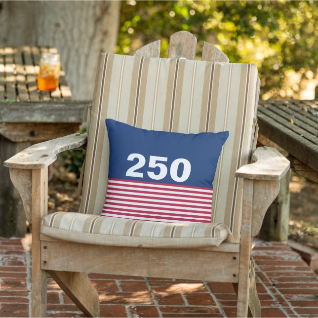 Almofada 250 Vermelho Branco e Azul Aniversário dos EUA (Cadeira)