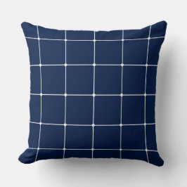 Almofada 260216 Grid - White on Blue #001744