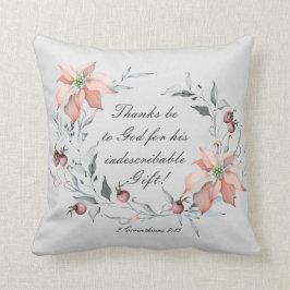 Almofada 2 Corinthians 9:15 Obrigados para Deus, Natal