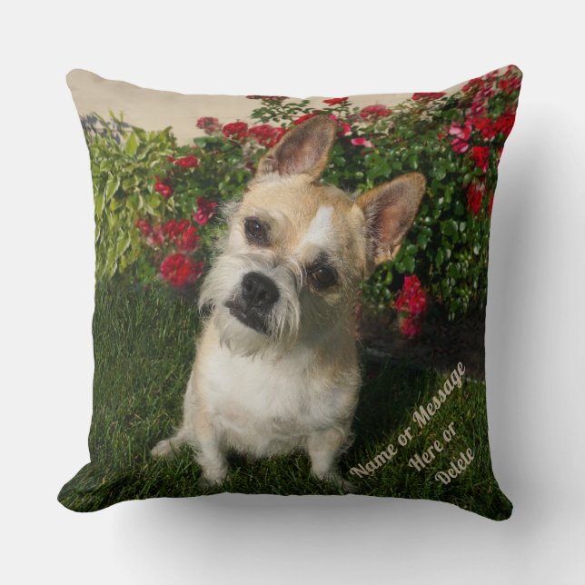 Almofada 2 fotos, texto em 20x20 personalizaram (Frente)