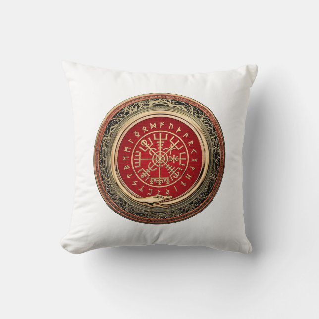 Almofada [300] Vegvisir - Bússola Dourada Mágica (Frente)
