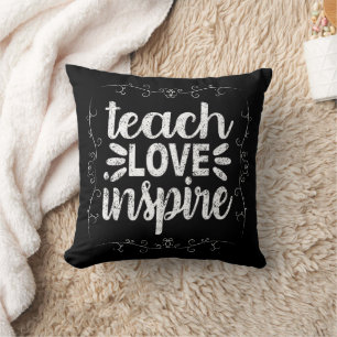 Almofada 3- Camisa Ensinar Amor Inspirar, Professor Vintage