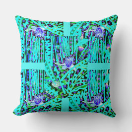 Almofada 3 Luas Azuis e Rosa Maravilha