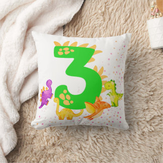 Almofada 3rd Birthday. Dinosaur Design. My third birthday.