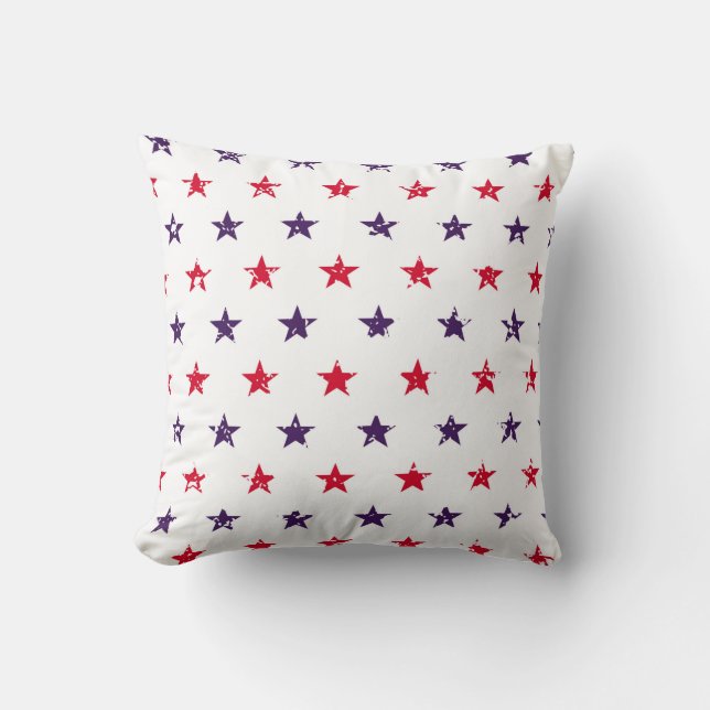 Almofada 4º de julho Stars Grunge Abstrato Seamless Pattern (Frente)