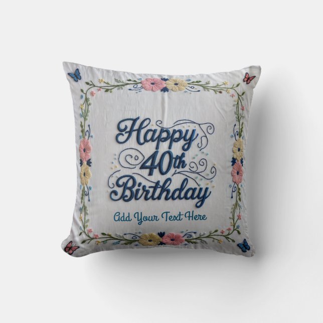 Almofada 40 e emocionante: aniversário de 40 anos da Edição (Frente)