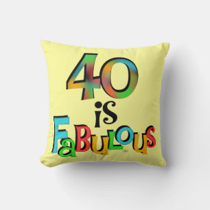 Almofada 40 são T-shirts e presentes fabulosos