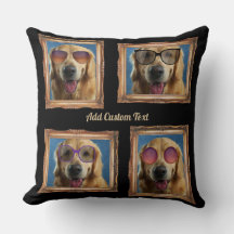 4 Colagem de Fotografias Vintage Frame Dogs Famíli