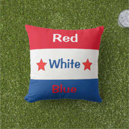 Almofada 4 de Julho Vermelho Branco Azul