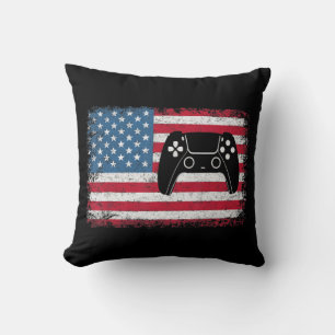 Almofada 4 de julho Vídeo Game Gamer Kids Men USA