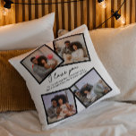 Almofada 4 Foto personalizada e Modelo de texto<br><div class="desc">Personalizado para o arquivo DIY Personalizado 4 Foto e texto Personalizado / travesseiro decorativo de colagem de imagem de Ricaso - altere o plano de fundo e a cor do texto clicando em personalizar e escolhendo sua opção preferida</div>